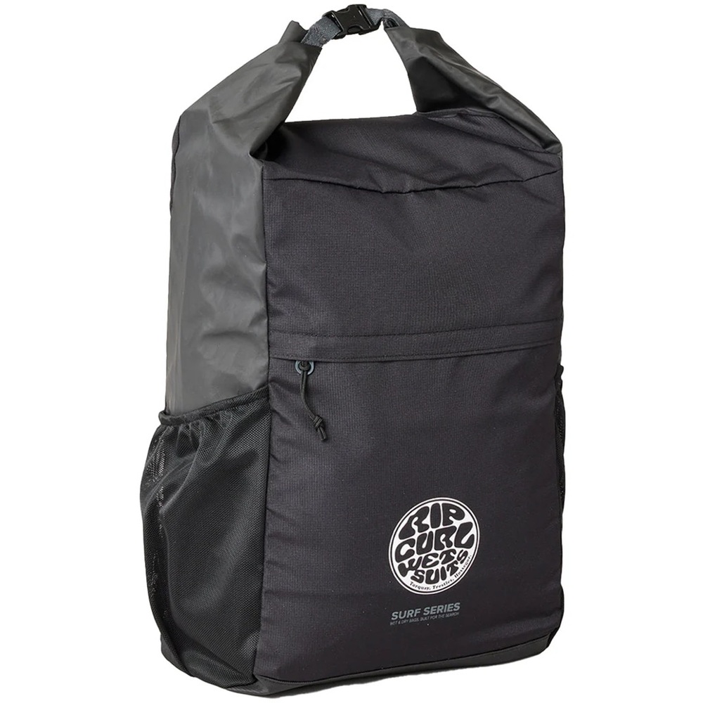 NWOT Rip Curl Black Roll-Top Wet Dry Surfer’s Backpack